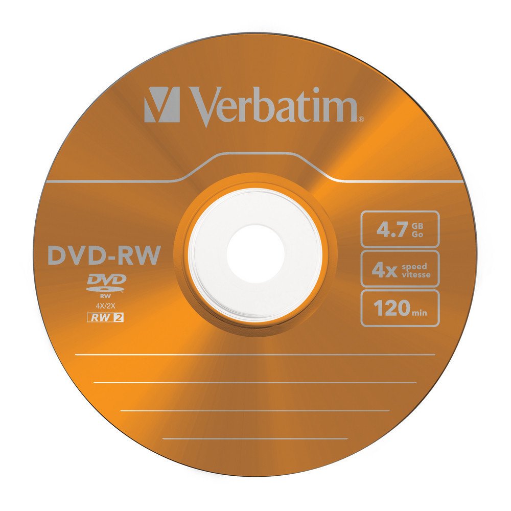 ルーベリー さん用DVD Verbatim 43563 DVD-RW Serl 4X Colour Surface 4,7 Go Slim