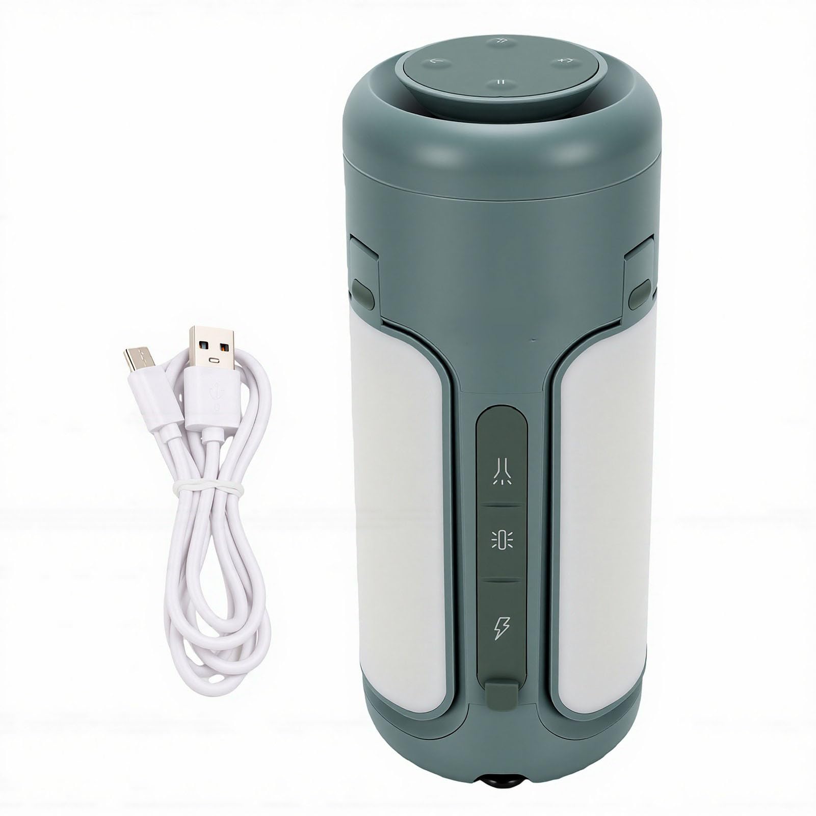 Lanterna da Campeggio Portatile Ricaricabile a LED, Lanterna da Campeggio Pieghevole con Altoparlante Bluetooth, Torcia Leggera a LED per Emergenza Interna Ed Esterna