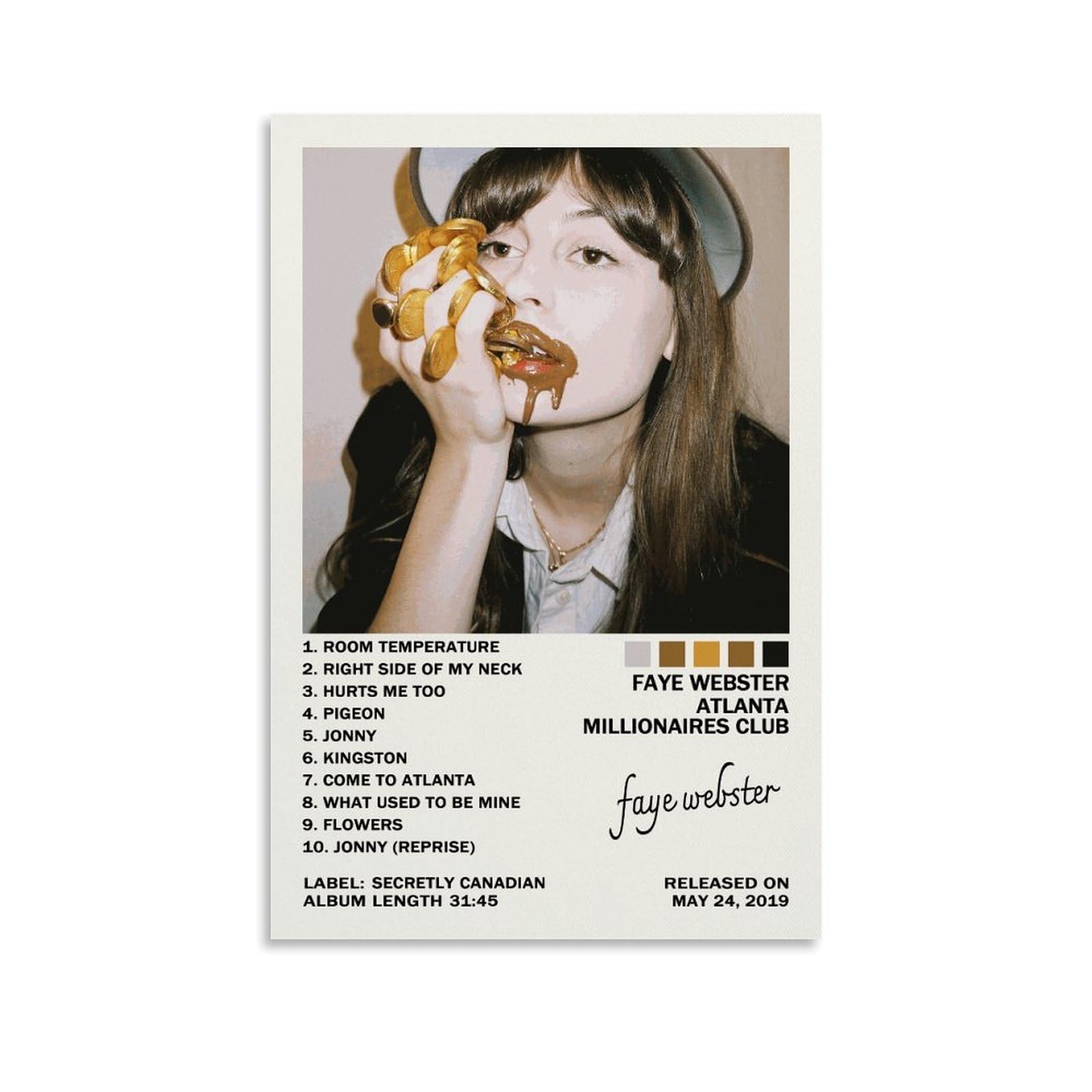 Faye Webster Atlanta Millionaires Club Poster Canvas Art Poster Bedroom Decor Posters 12x18inch(30x45cm)