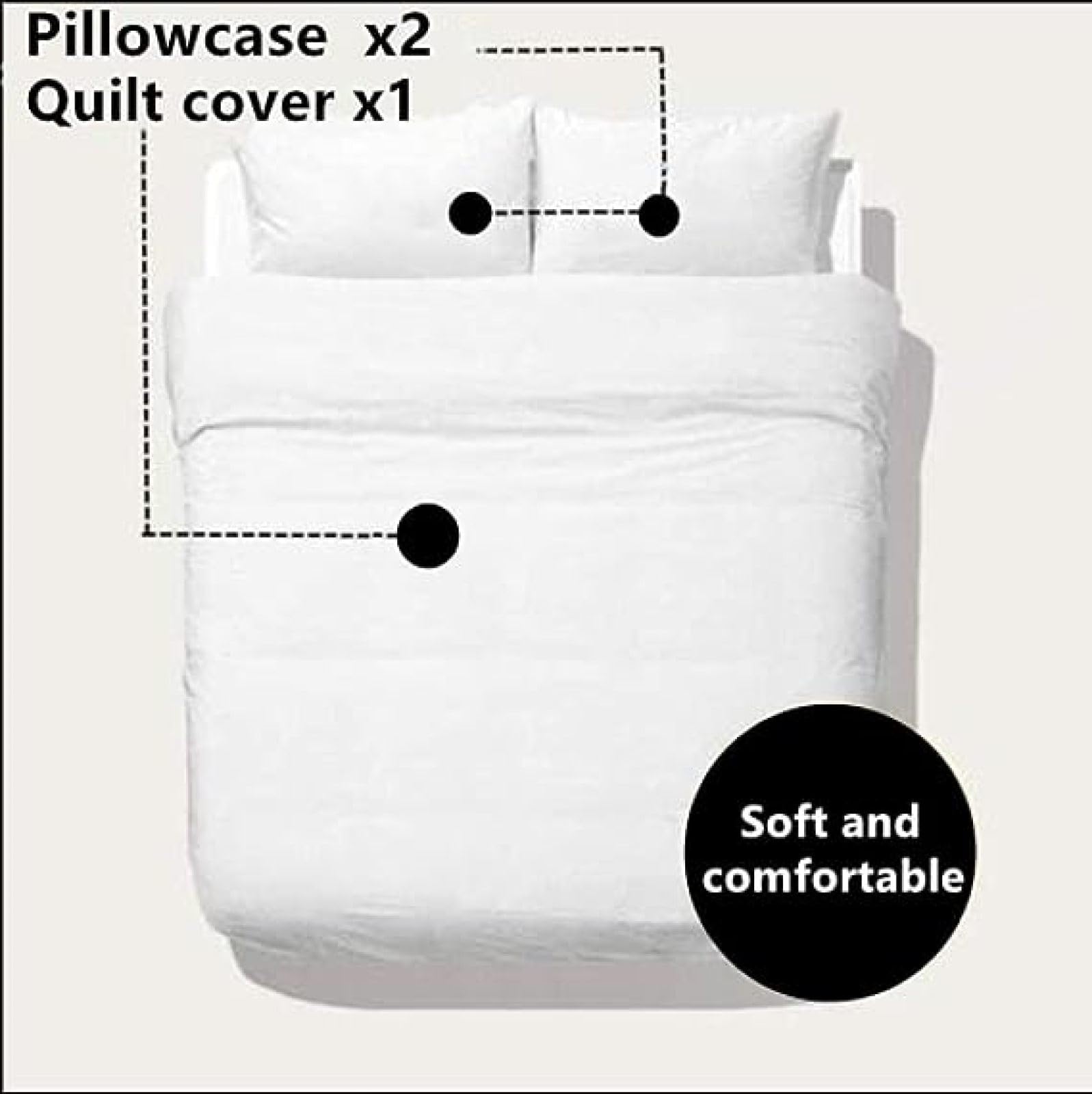 Copripiumino Matrimoniale 240x260cm - In Microfibra Stampata 3D, Con 2 Federe 50x75cm