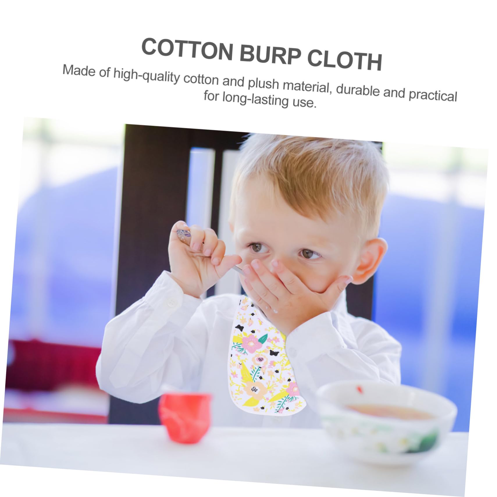 ifundom 8piezas Baberos Infantiles De Algodón De Toallas Absorbentes Para Bebés Ajustables y Suaves Para Recién Nacidos y Niño Niña Pequeños