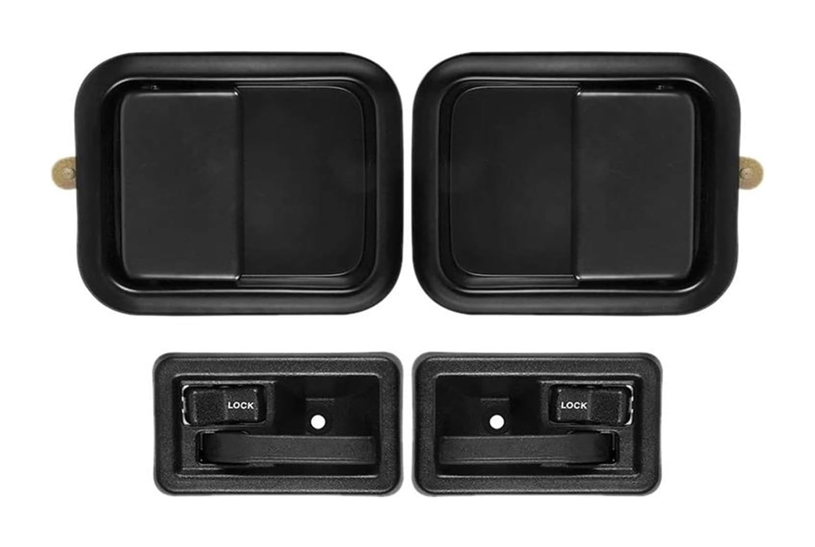Tytyass One Color Inner Door Handle For Jeep For Wrangler Car Interior And Exterior Door Handle Kit Front Lh And Rh Side 55176383Ae 55176382Ae
