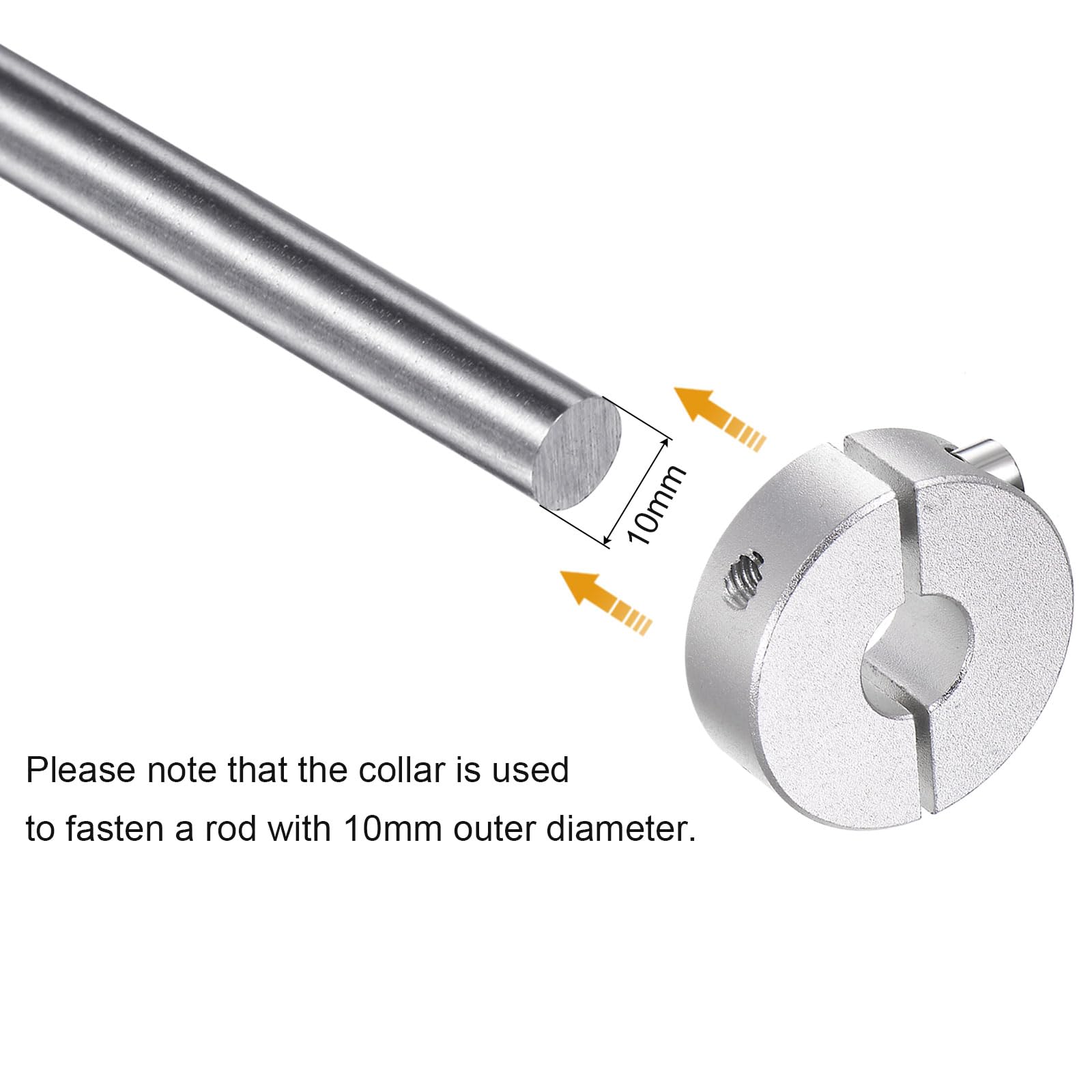 Collare Doppio In Alluminio Per Alberi 10mm - Fermo Professionale Per Macchine Utensili E Pulegge - Foto 3