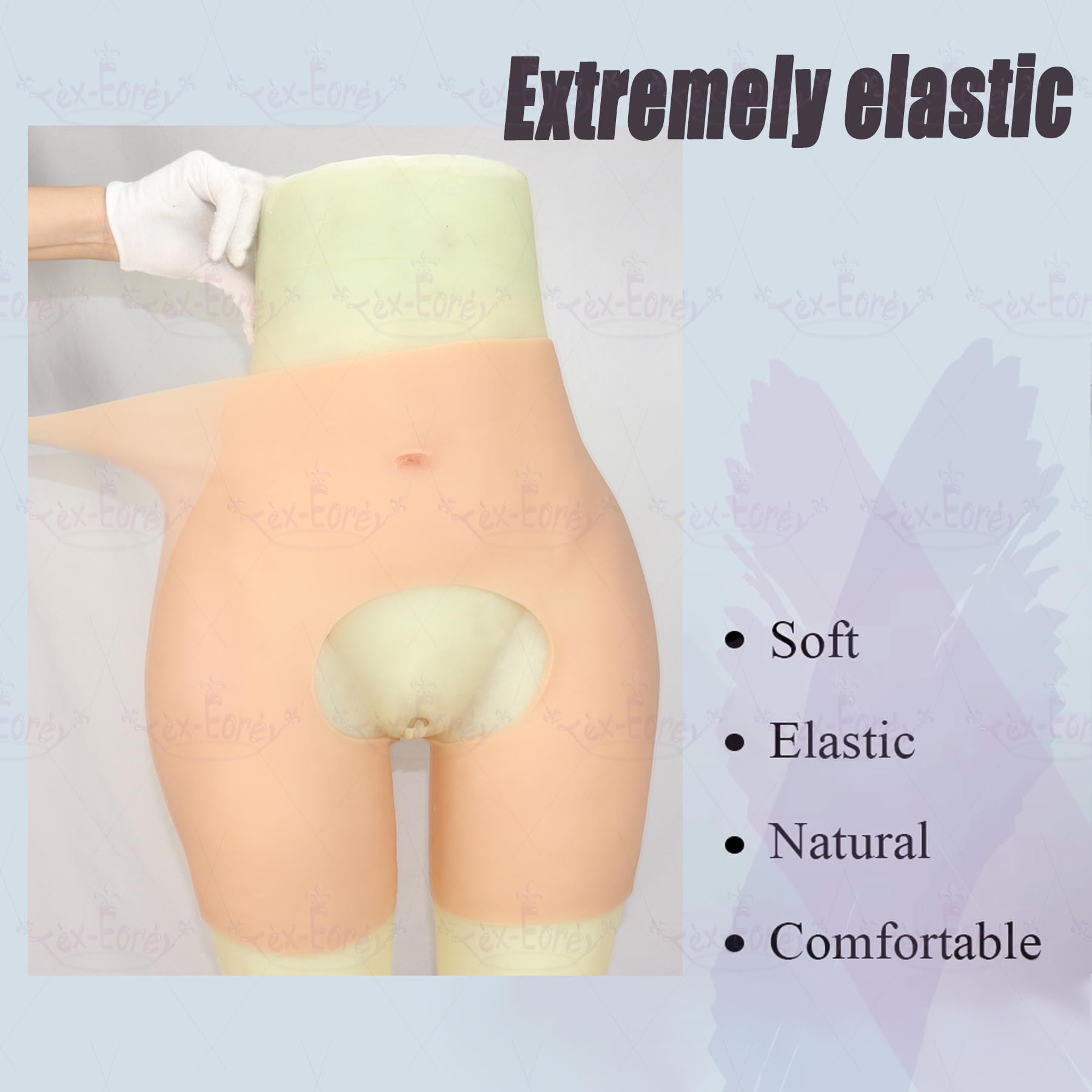 Otwarte Krocze Silikonowe Sztuczne Spodnie Pośladkowe Hip Enhancer Body Shaper Bielizna dla Crossdresserów