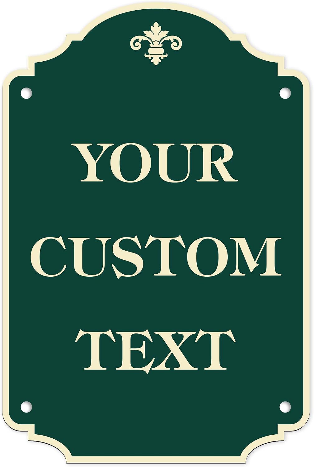 Custom Sign, Customized for Outdoor/Indoor Use, Personalized Designer Style Sign, 8x12 Inch, 24 Colors, Rust-Free Thick AlumaBond - Made by: My Sign Center, USA (Florolex II - Flood)