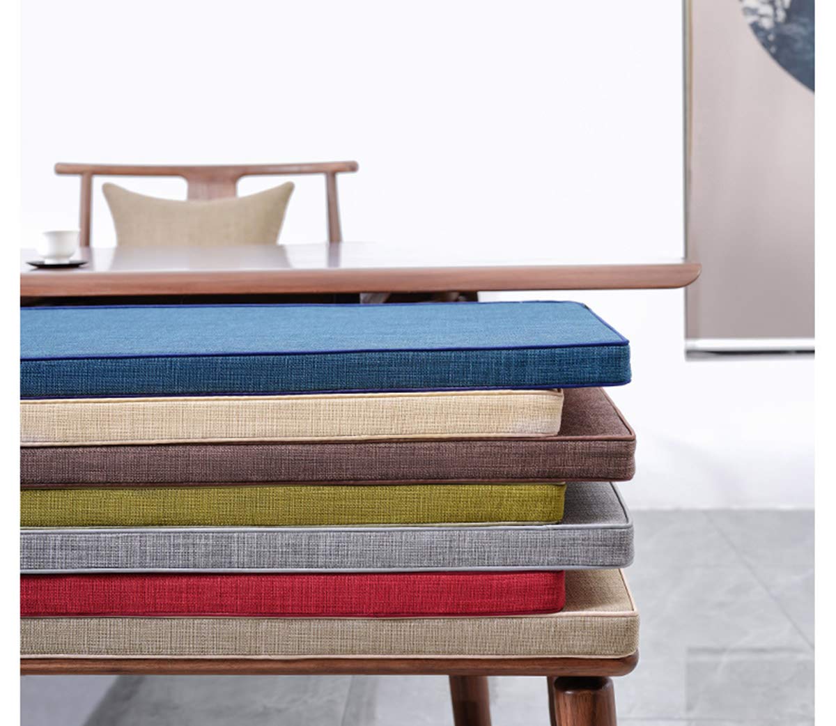 Cojín Banco DanChen Alfombrilla Gruesa Para Banco De 2 Plazas De 3 Plazas, Cojín Cómodo Para Muebles De Jardín, Cojín De Asiento Antideslizante, Alfombrilla De Tatami, Colchón De Viaje Al Aire Libre