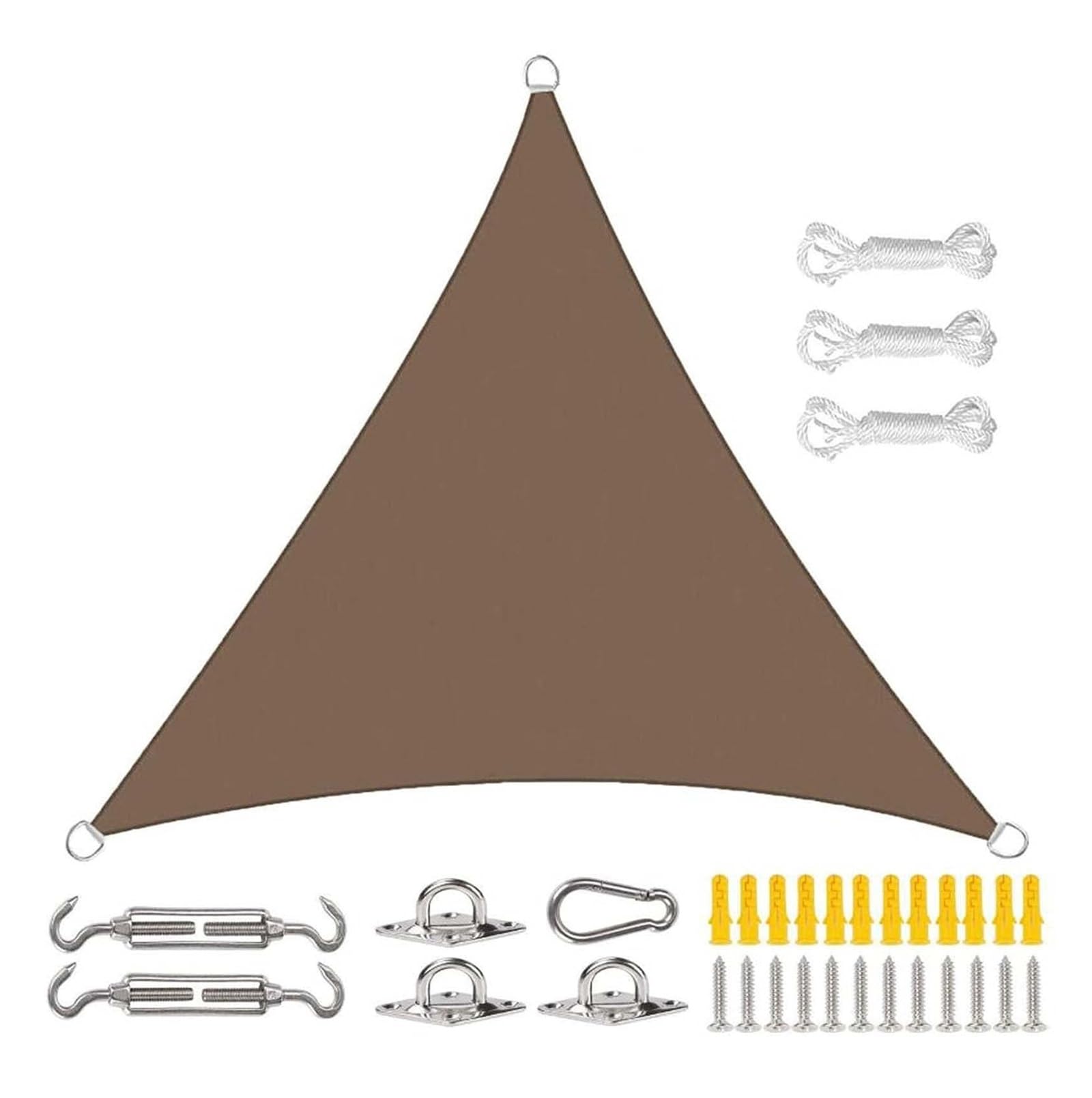 Voile d'ombrage imperméable triangle 3x3x3m auvent protection UV extérieur balcon jardin terrasse