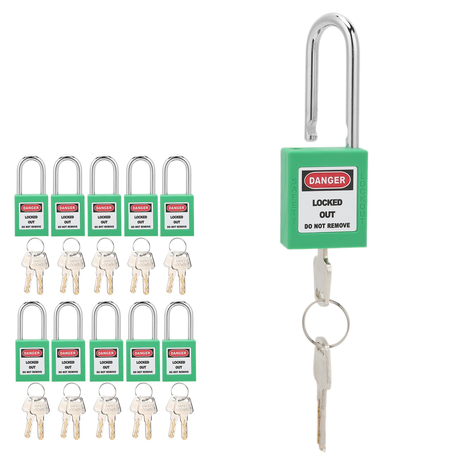 Lucchetti di Sicurezza con 20 Chiavi, 10 Set 38mm Lucchetto per