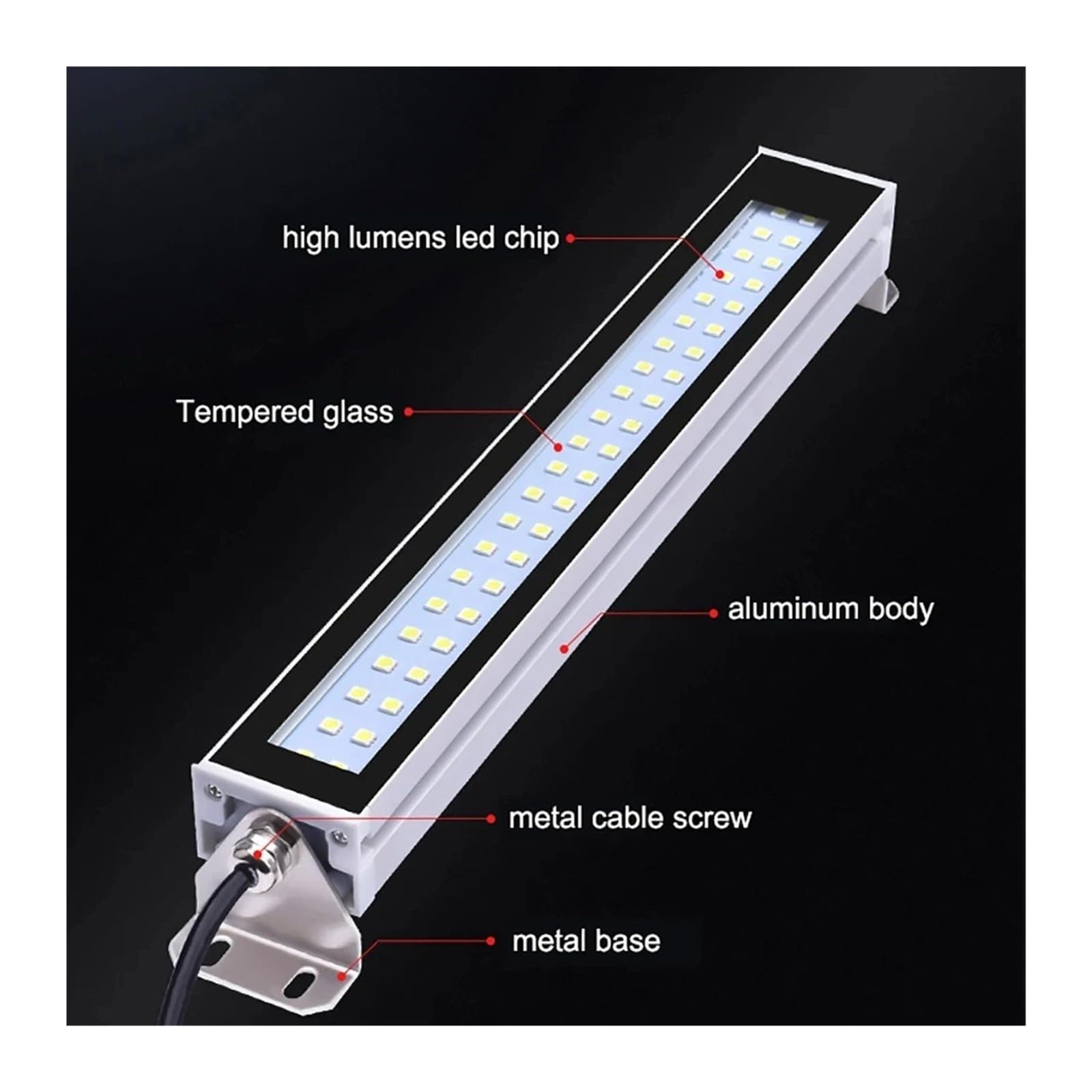 220-620MM CNC Lampa Robocza LED IP67 Wodoodporna AC/DC