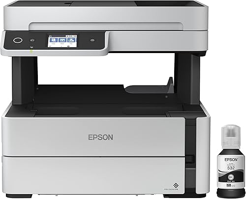 Epson EcoTank ET-M3170 Impresora inalámbrica monocromática todo en uno Supertank, además de ADF, fax y Ethernet, compatible con Alexa (renovada)