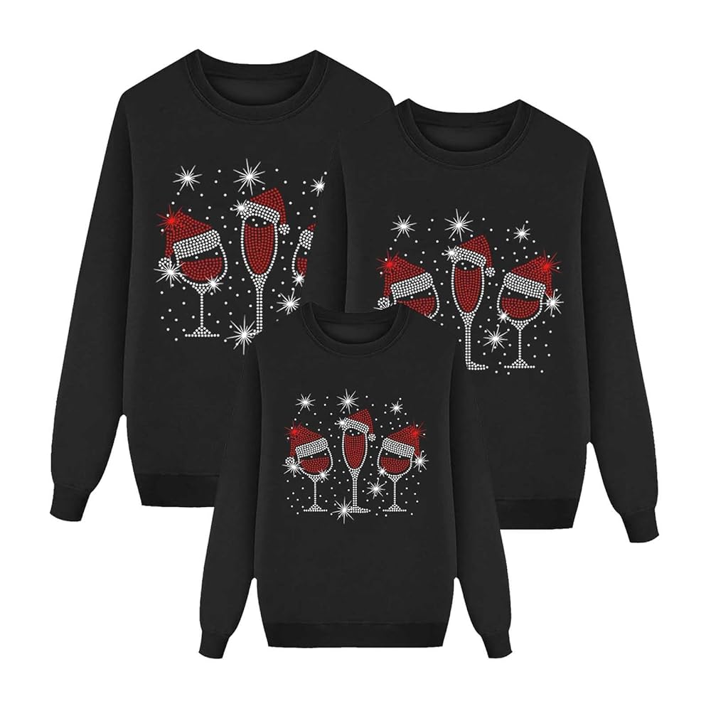 Felpa di Natale da donna, da uomo, bambino, senza cappuccio, maglione di  Natale, famiglia, autunno, inverno, caldo, maglione di Natale, a maniche  lunghe, maglione di Natale, genitori-bambini, felpe : Amazon.it: Moda