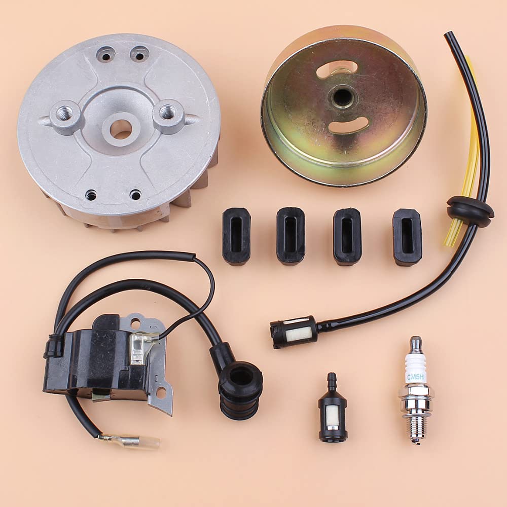 DUNLAP Kit de Tambor de Embrague 9T de Bobina de Encendido de Volante Apto for GX35 GX 35 35CC, Motor de Gasolina pequeño de 4 Tiempos, repuestos for desbrozadora