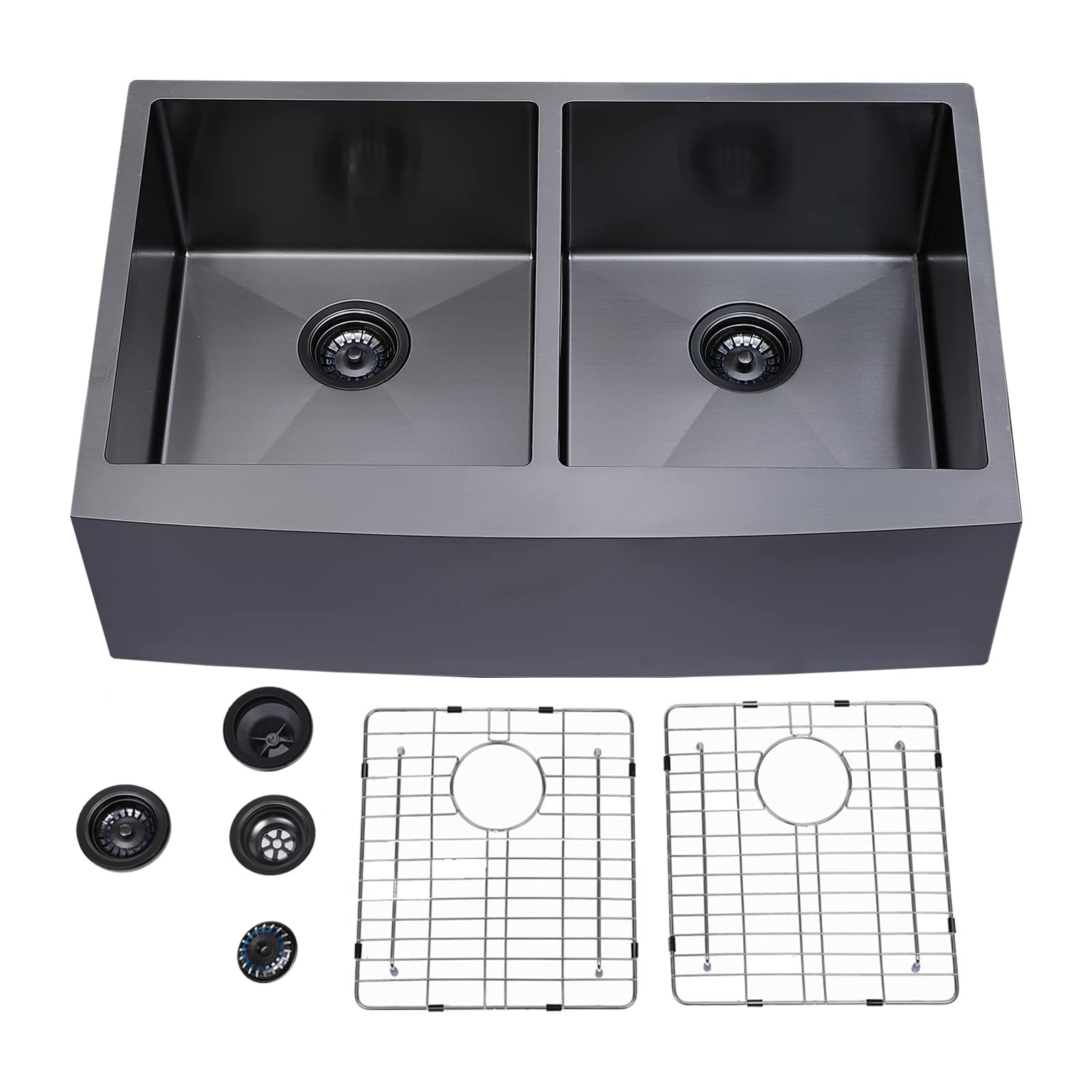 Buy SHACO 33 Inch Black Farmhouse Sink,Matte Black Farmhouse Kitchen