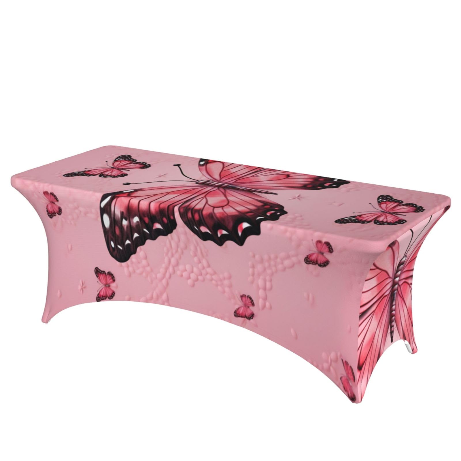 Nappe rose papillon festive pour repas de mariage et banquets en extérieur