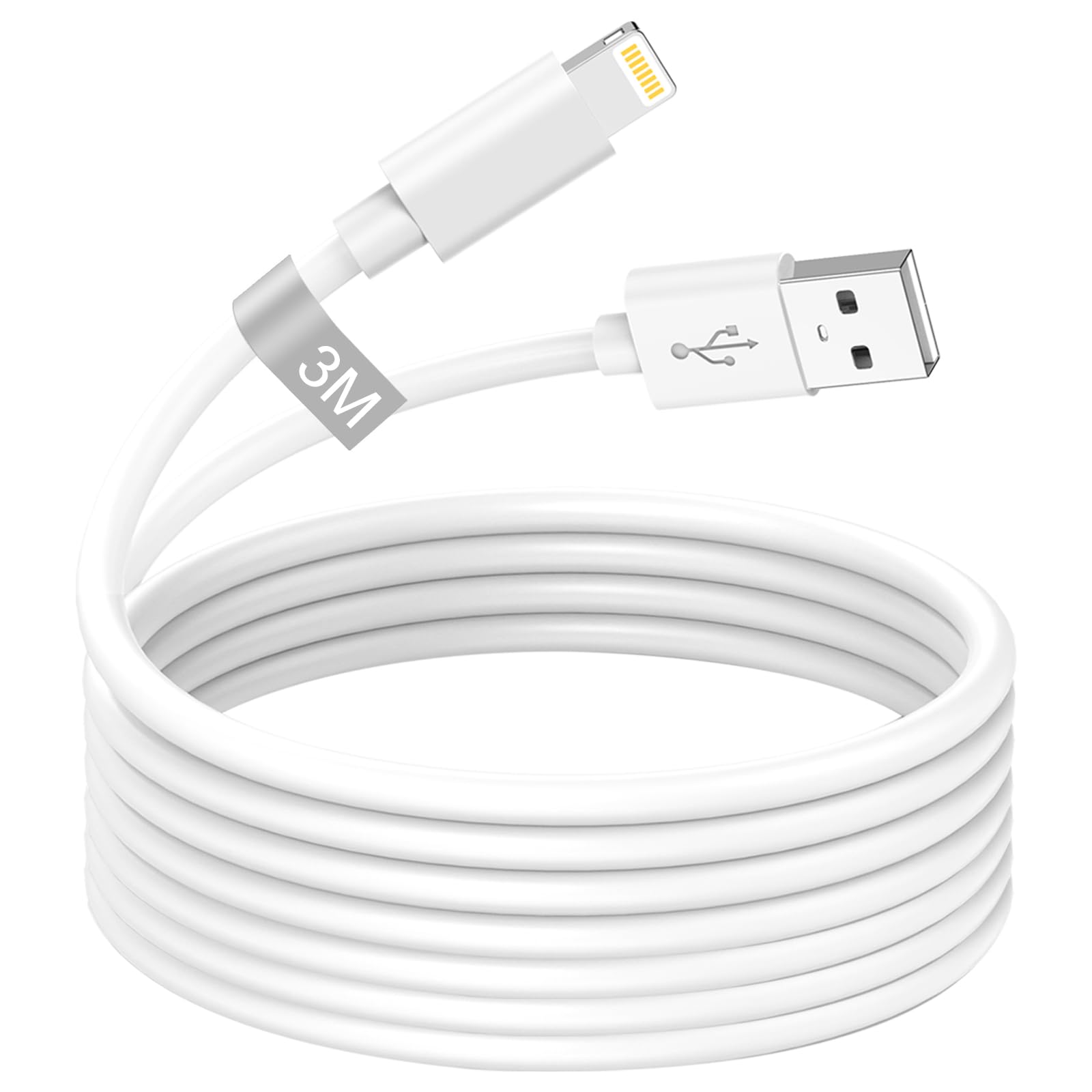Câble iPhone 3M [Certifié Apple MFi],Câble Chargeur Lightning 3M Long Câble Lightning Cable i Phone USB Cordon iphone Charge Rapide Fil Chargeur pour iphone 14/13/12/11/Pro Max/X/XS/XR/8/7/6 Plus/SE