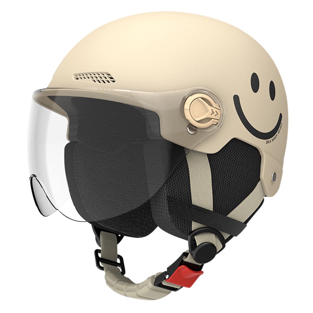 Casque De Vélo Électrique – Demi-Casque Haute Protection, Taille 54-62 Cm, ABS, Certification 3C, Noir/Blanc/Gris/Rose/Beige