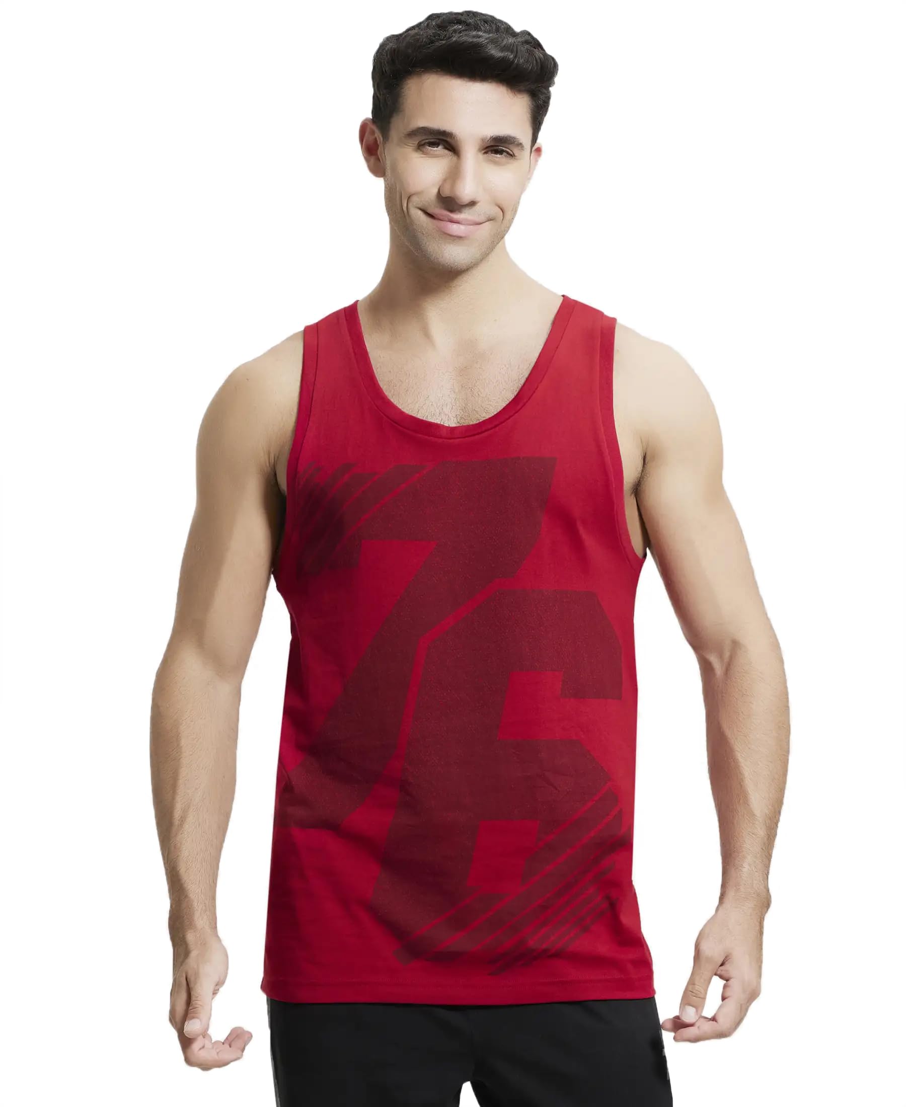 jockey Men's Printed Regular fit Vest (9928-01_Shanghai Red S)-picture-19