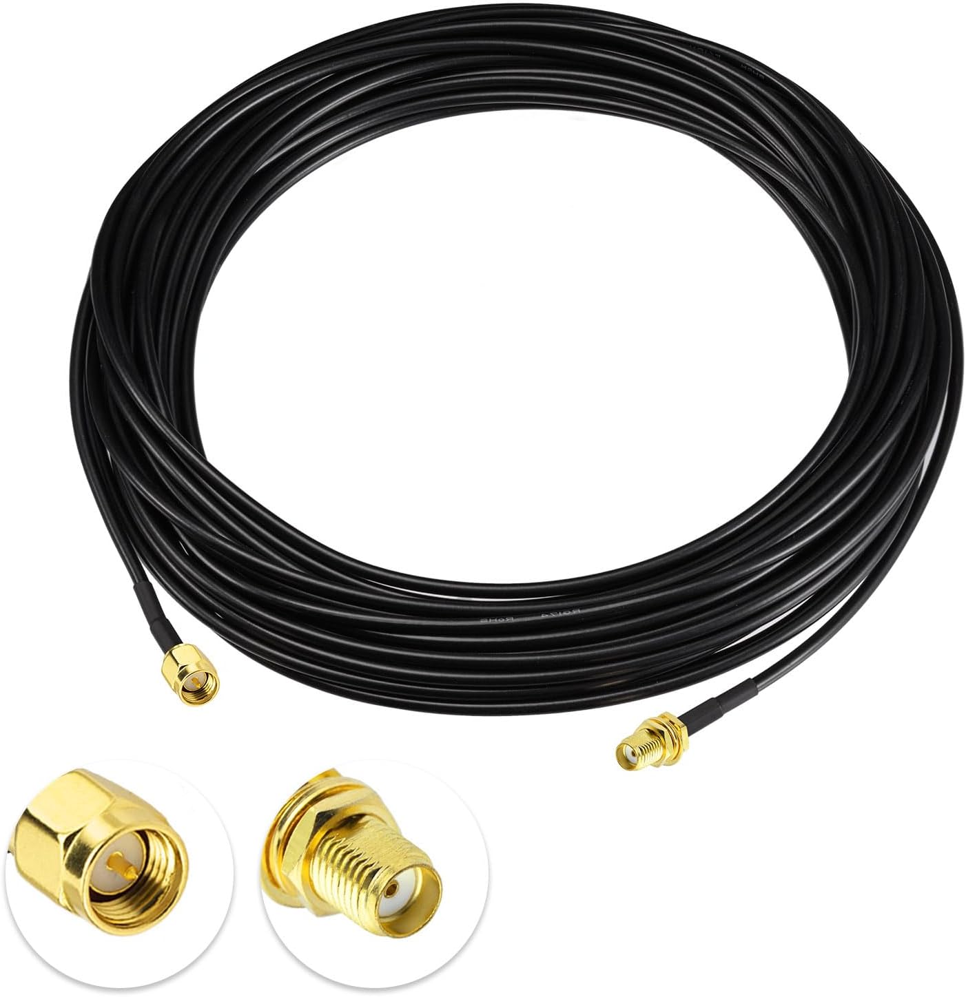 Eightwood SMA Kabel SMA Buchse auf SMA Stecker RF Kabel RG316 12inch
