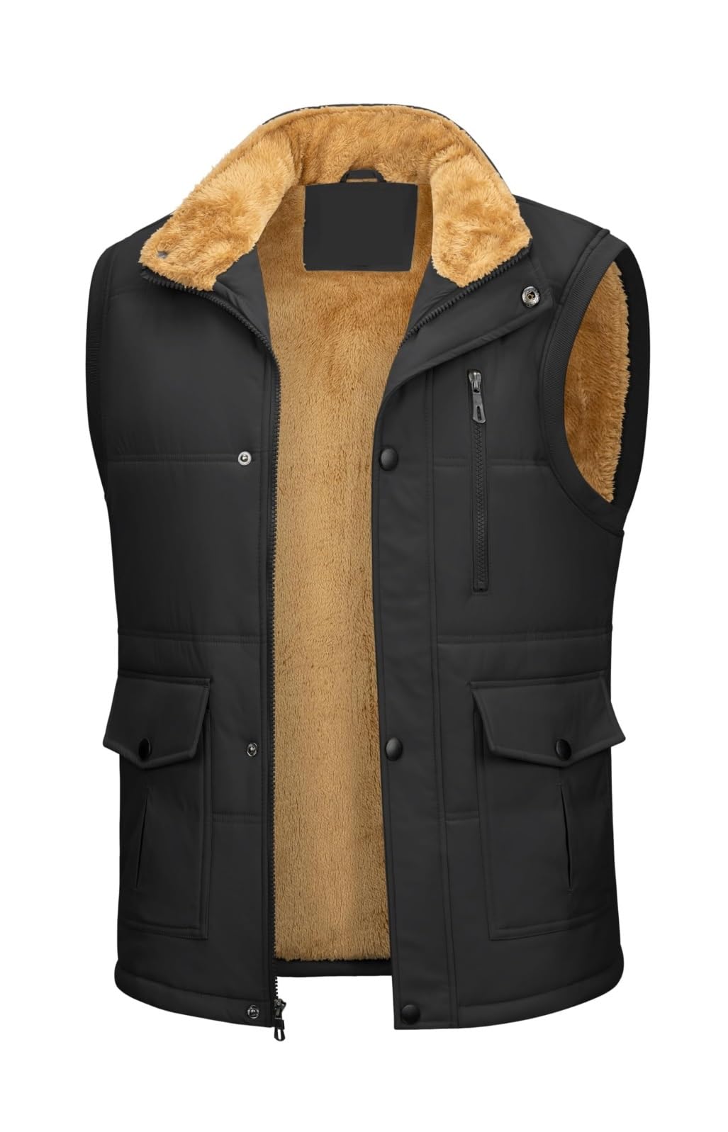 Ciepła Kamizelka Outdoorowa Męska Gruba Kamizelka Puchowa, Ciepła Kurtka Bez Rękawów I Aksamitna Bodywarmer