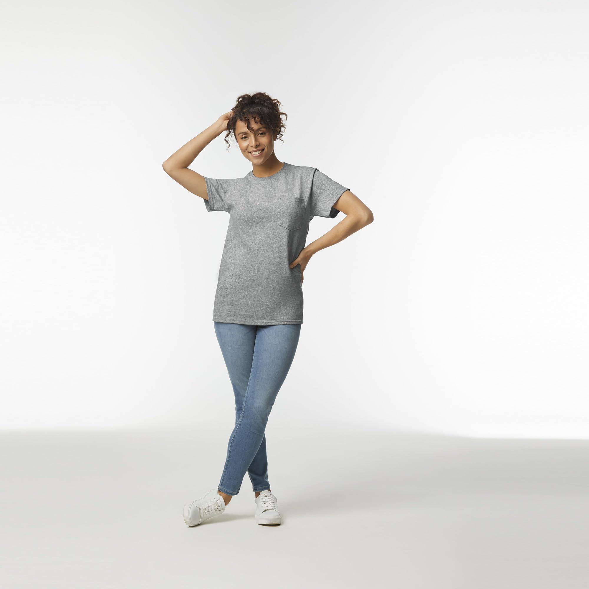 Gildan Camiseta de Algodón Ultra con Bolsillo, Estilo G2300, Paquete de 2 Camisa Unisex Adulto (Pack de 2)
