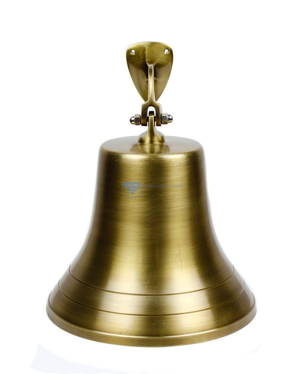 Cloche de bateau nautique de qualité supérieure en laiton massif brossé poli poli | Décor et cadeaux de navire de la marine maritime | Nagina International… (6 Pouces, Laiton Brossé Antique)