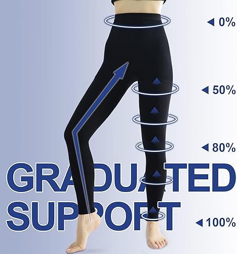 Miniatura 24 de beister Medias de compresión médica para mujeres y hombres, medias de soporte graduado de 20-30mmHg, medias opacas de alta compresión de cintura sin