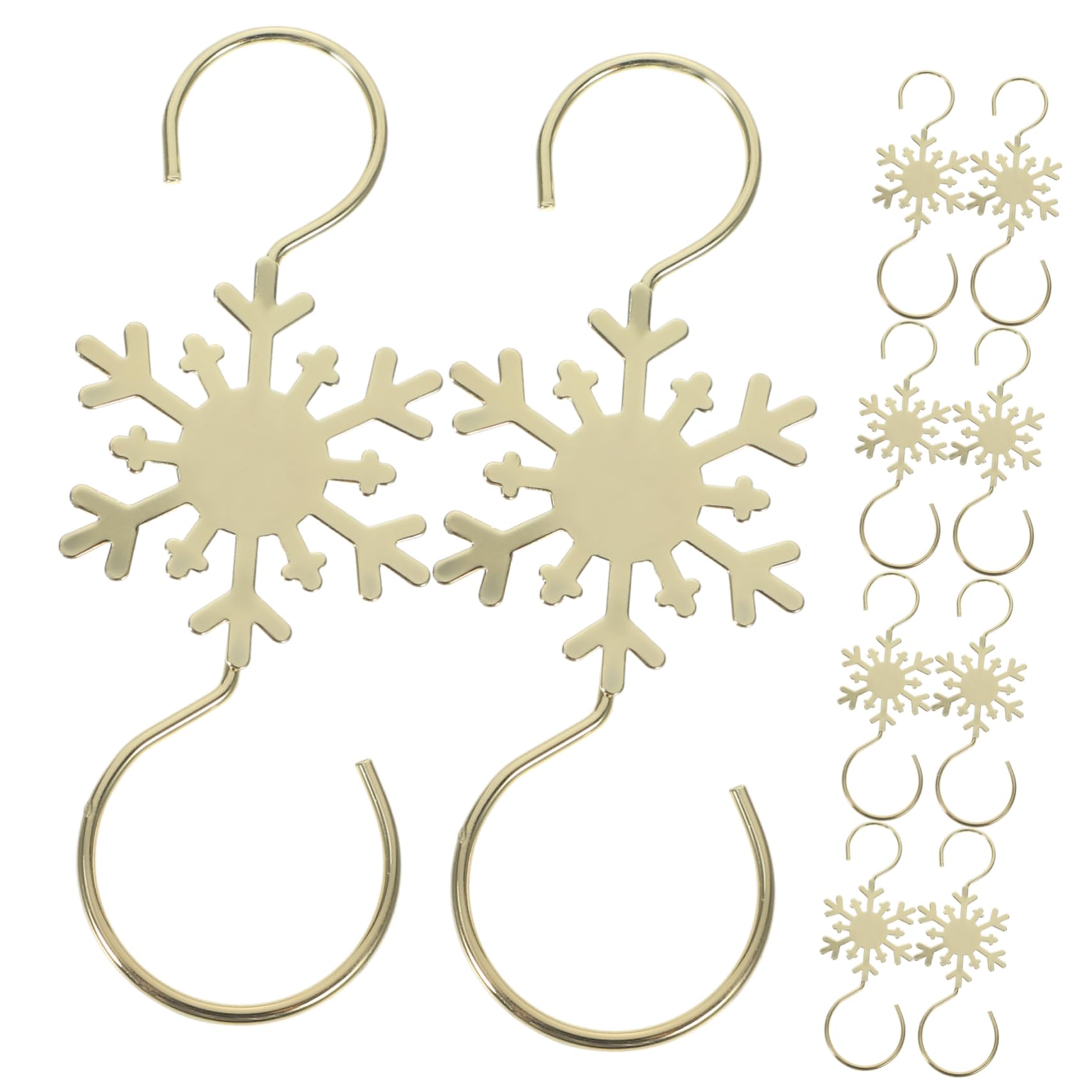 Cabilock Metal Christmas Tree Hooks Set of 10 Versatile Stocking Holders Decorative Hangers for Ornaments Mantel Decor