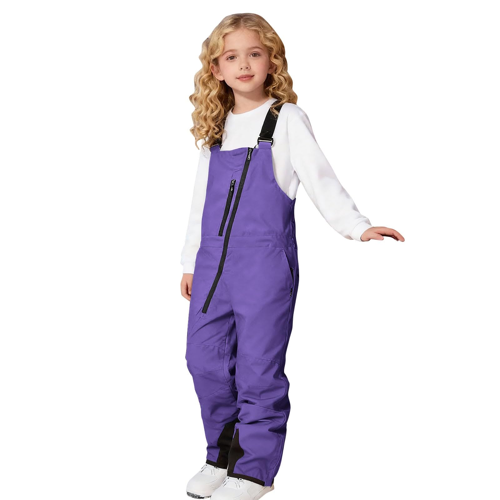 Pantalones de nieve para niños y niñas, impermeables, aislantes del calor, para invierno, al aire libre, esquí, snowboard, mono, pantalones de esquí, pantalones de esquí, pantalones de nieve