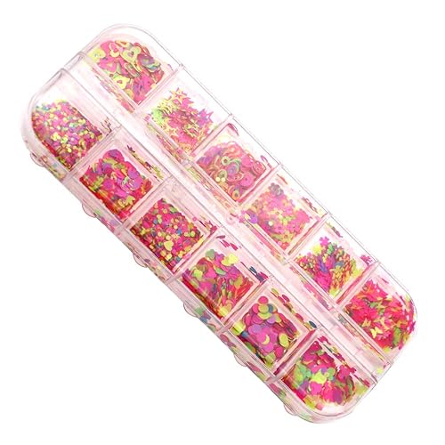 Arte de uñas de mariposa con purpurina, flores, llama, corazón, estrella, fluorescencia, lentejuelas, acrílico, paillettes holográficos, hojas de