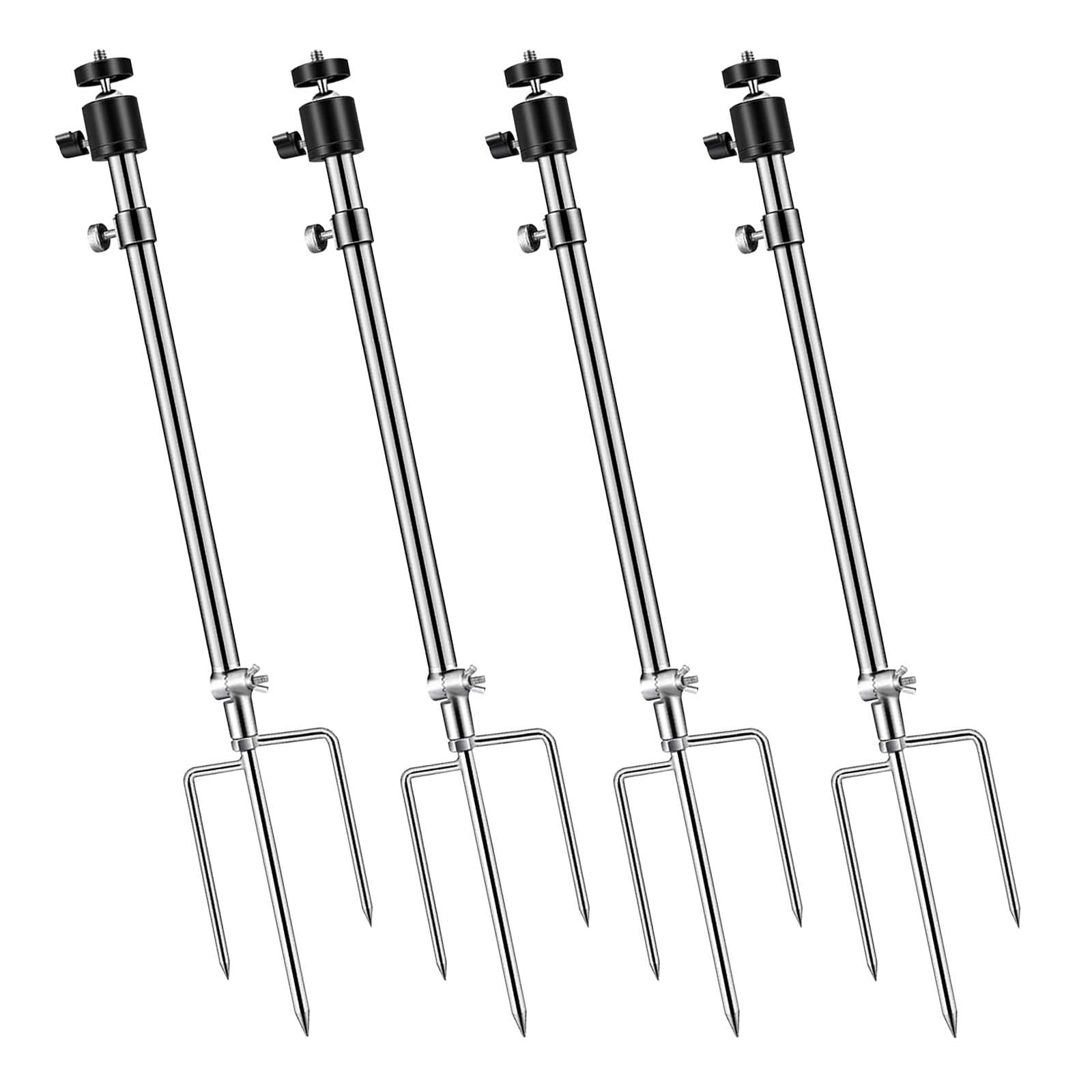 4 Pack Game & Trail Camera Mount,360 Degree Adjustable Universal Screw Connection 1/4''-20 (6mm), Trail Camera Stand Mounts Ground Holder, for