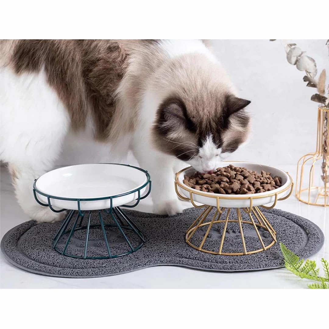 PARENCE.- Tappetino antiscivolo per cani e gatti – Fondo ciotola 46x26 cm – Protezione del pavimento e cibo pulito – Ingombro e design dei pesci