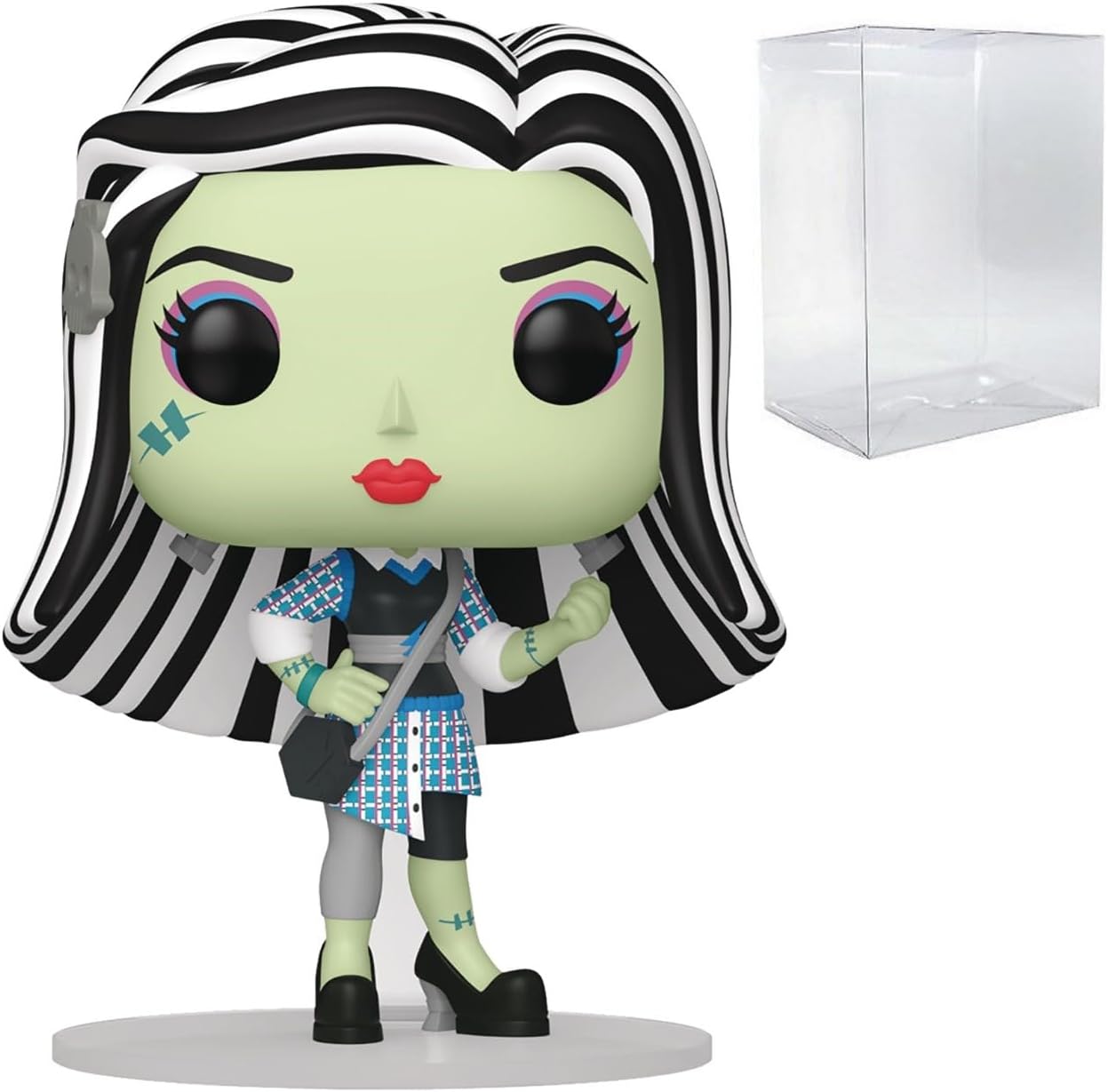 POP Retro Toys: Monster High - Frankie Stein Funko Vinyl Figure (Bundled with Compatible Box Protector Case), Multicolor, 3.75 inches