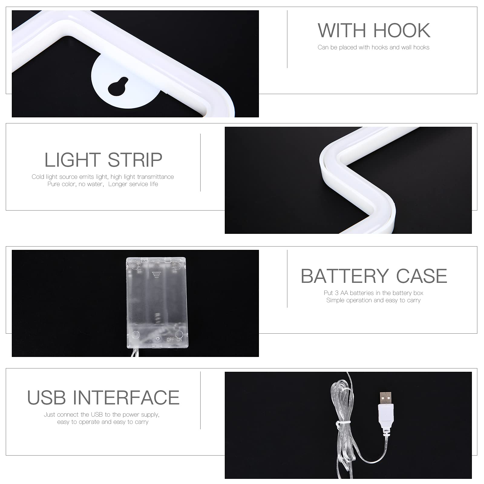 Néons LED Arc-en-Ciel – Lampe Murale USB/Batterie, Décoration Chambre, Bar, Fête
