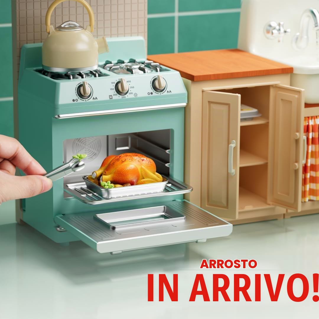 Mini Brands Magic Cook Kitchen Playset Series 1 di ZURU – Set da cucina in miniatura con funzioni realistiche, include mini utensili e accessori, gioco da collezionare per bambini, ragazzi e adulti