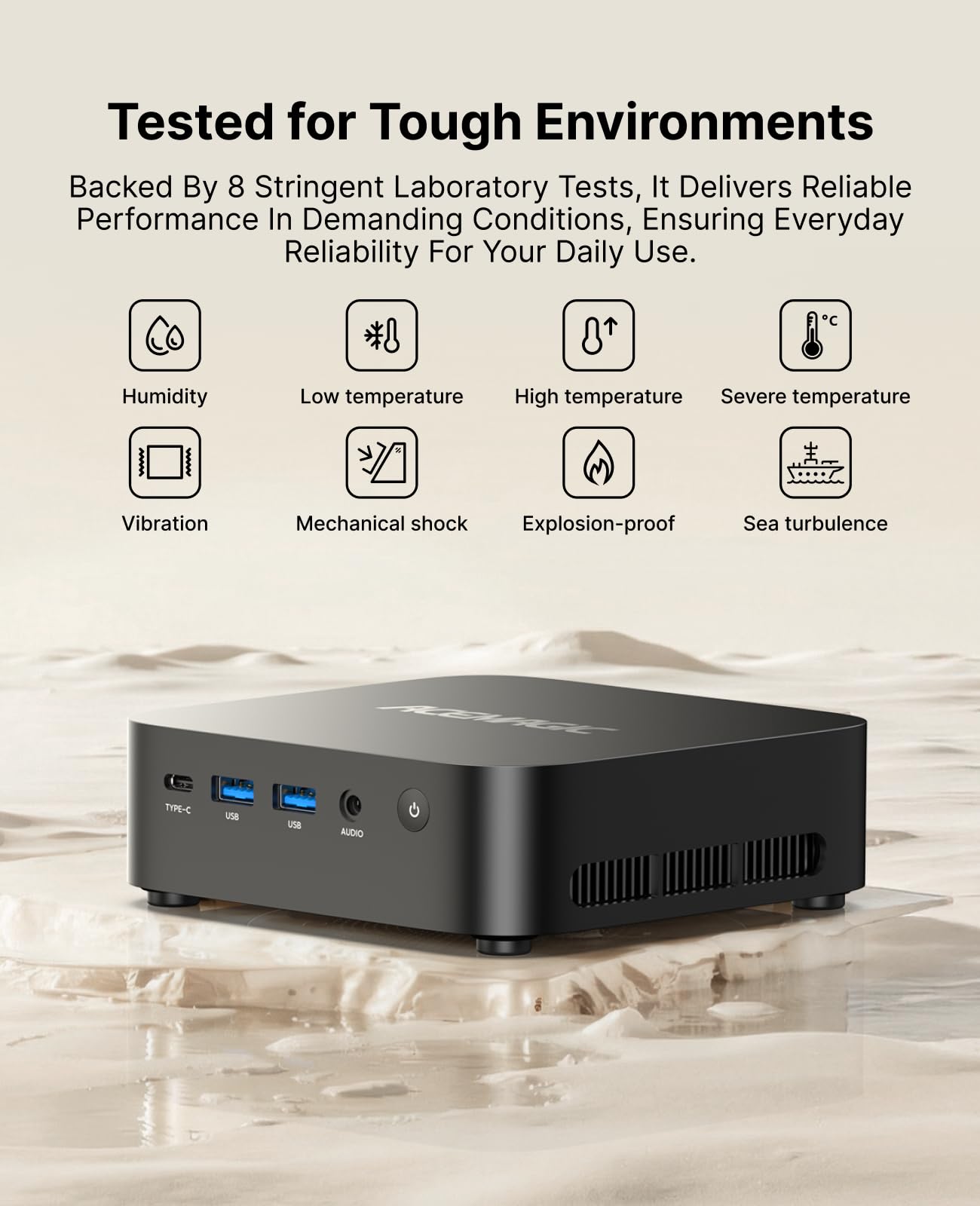 ACEMAGIC K1 Mini PC, AMD Ryzen R2544 Windows 11 Pro Mini PC (Übertrifft 3500U),8GB DDR4 256GB M.2 SSD Micro PC mit RJ45 | 4K Triple Display | WiFi 5 für Zuhause/Büro/Schule