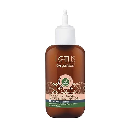 Lotus Organics+ Intensive Scalp Revitalizing Oil | 100% Certified Organic Ginger Oil | Sulphate Free | All Hair Types | 100ml at Rs. 556