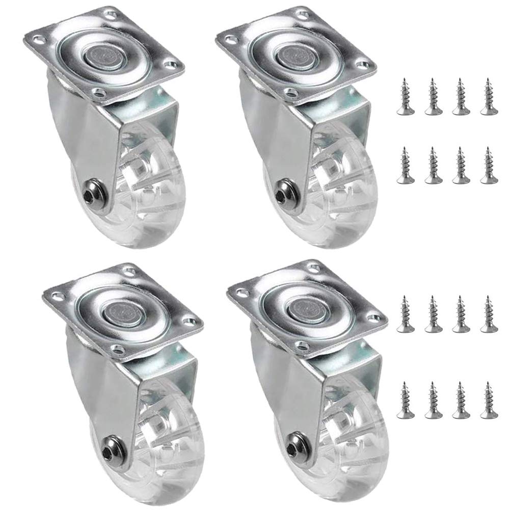 Buy 4 Pack Swivel Caster Wheels for Furniture, 2 Inch Heavy Duty Castor