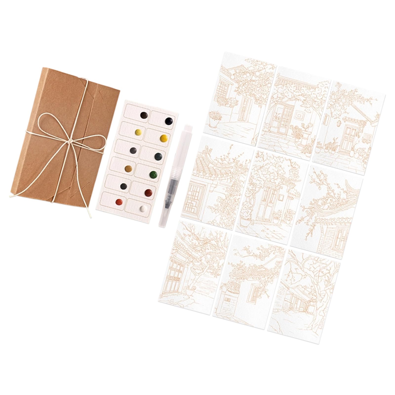 Childrens Art Pad Featuring Safe Accordion Fold and 12 Bright Pigments for Creative Projects Folding Watercolor Paper Watercolor Accordion-Style Folding
