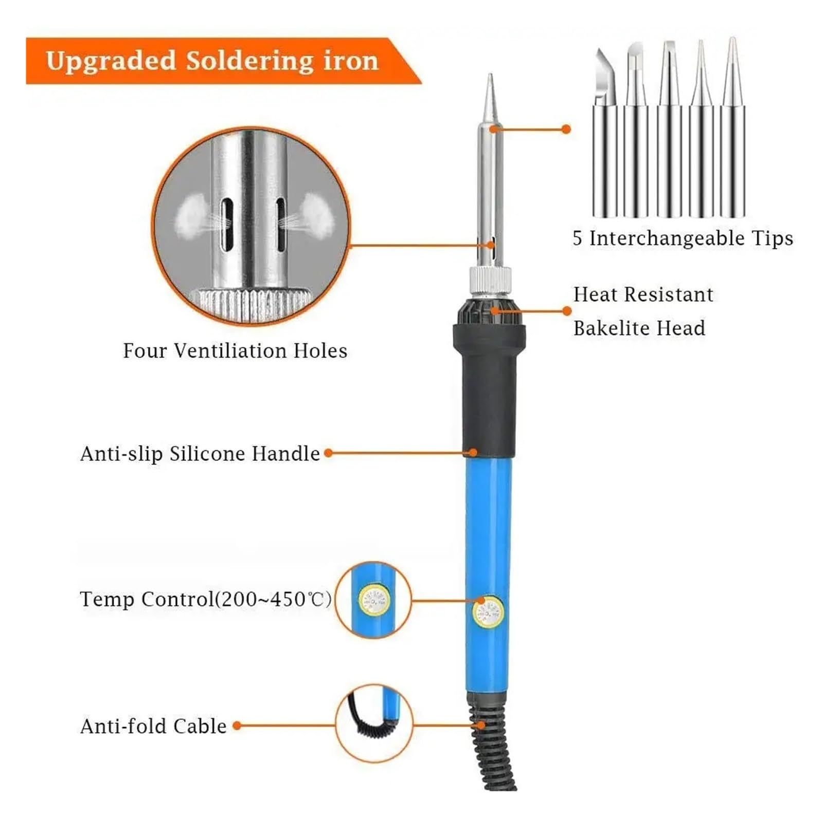 Kit For Saldatore Elettrico Da 60 W, Temperatura Regolabile, Riscaldatore In Ceramica, Set Di Pompe For Dissaldatura For Saldatore, Strumento Di Riparazione Il Miglior Regalo