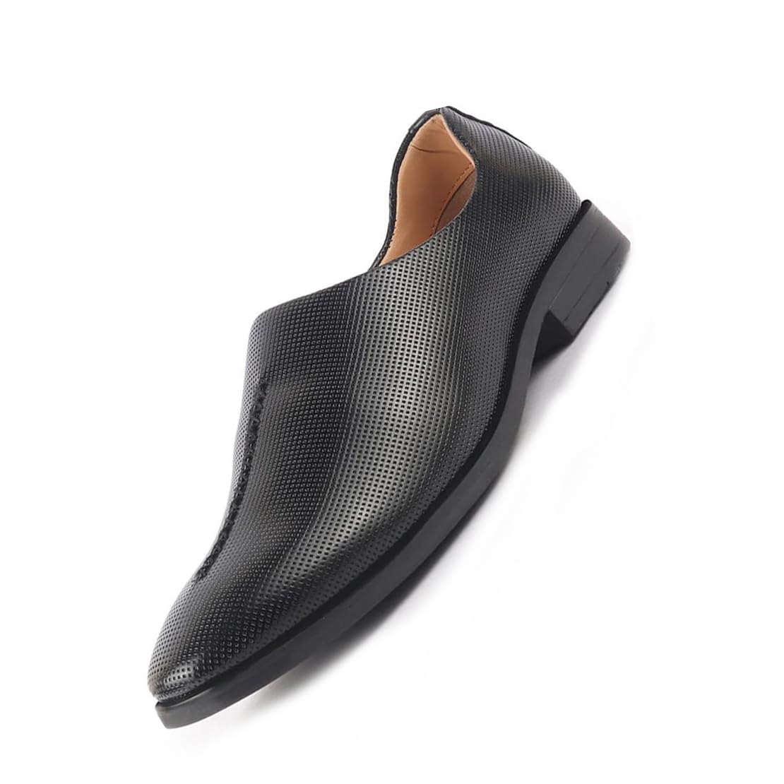 fausto Men Ethnic Wedding Juttis and Mojaris for Traditional Sherwani | Perforated Evening Party Stitched Slip-On Shoes-picture-23
