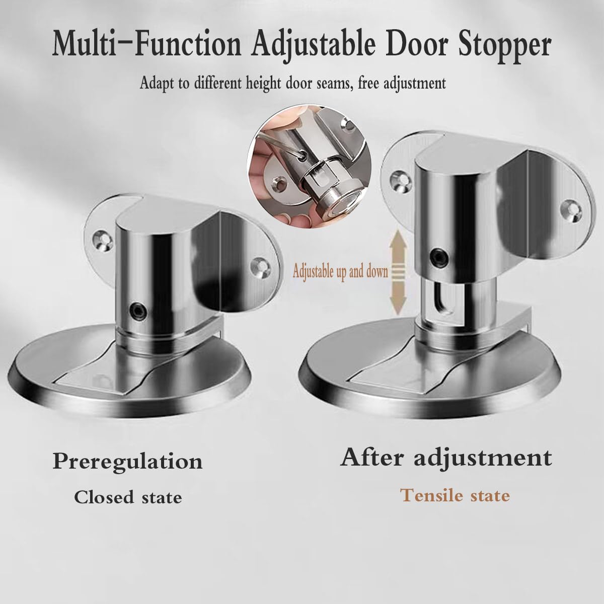 2 Pièces Butée De Porte Magnétique En Acier Inoxydable Pour Plinthes Exterieur Terrasse Jardin Porte Coupe Feu 97385825