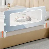 Grade de Protecao para Cama (1.2m*0.85m), Grade Proteção Cama Box com Tela e Proteção Contra Quedas, Adequada para Vários Tipos