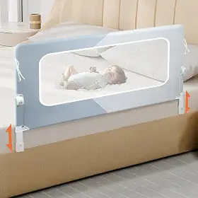 Grade de Protecao para Cama (1.2m*0.85m), Grade Proteção Cama Box com Tela e Proteção Contra Quedas, Adequada para Vários Tipos