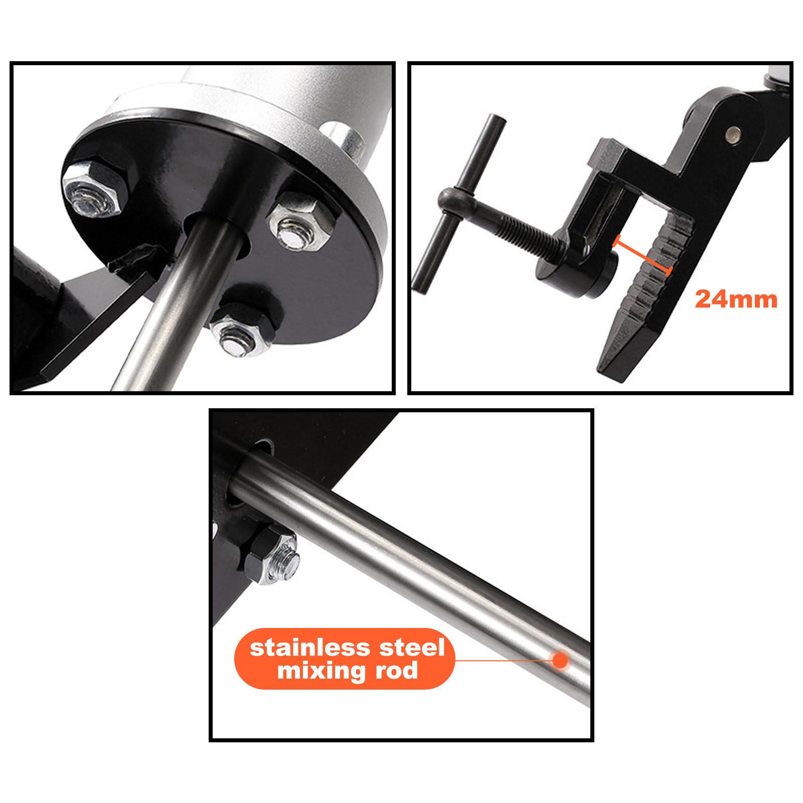 Miscelatore Pneumatico Industriale per Vernice - Agitatore d'Aria per fusti da 50/60 galloni, agitatore per fusti 50-2800 Giri/min, Lama in Acciaio Inossidabile, 1/2HP,50Gallon