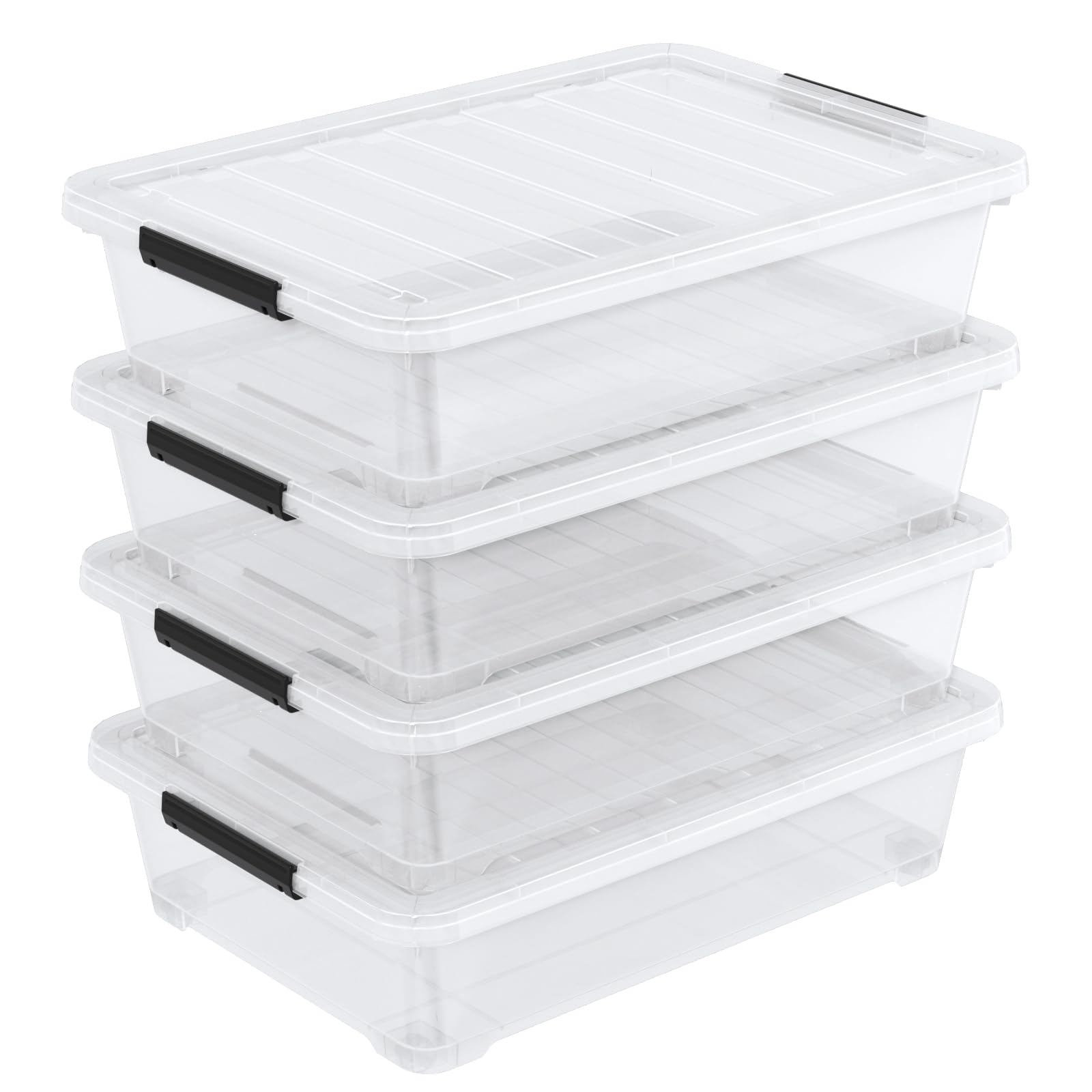 Amazon.com - Wakikini 40 Quart Plastic Underbed Storage Boxes