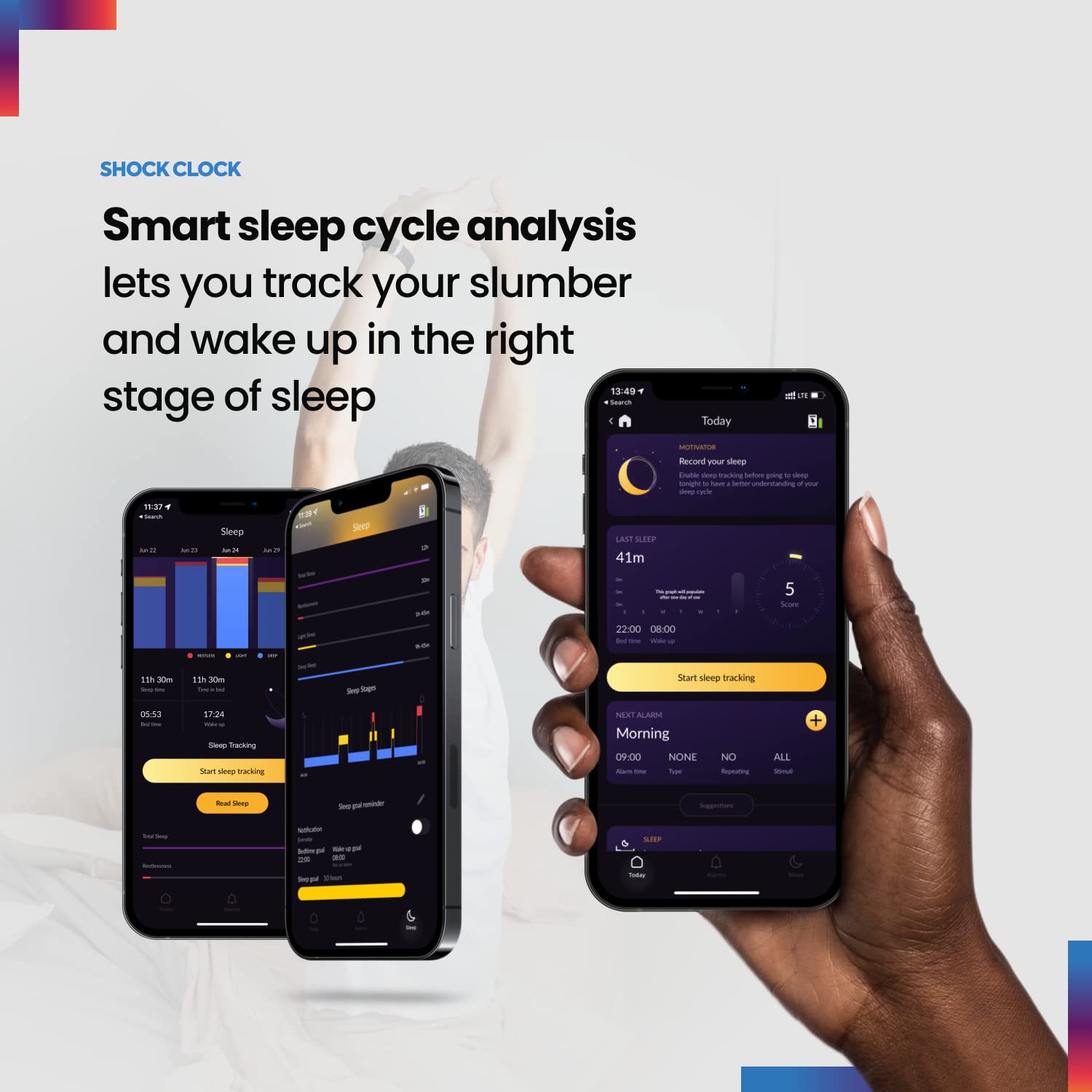 Shock Clock 2 Wearable Silent Vibrating/Zapping Alarm Clock for Heavy