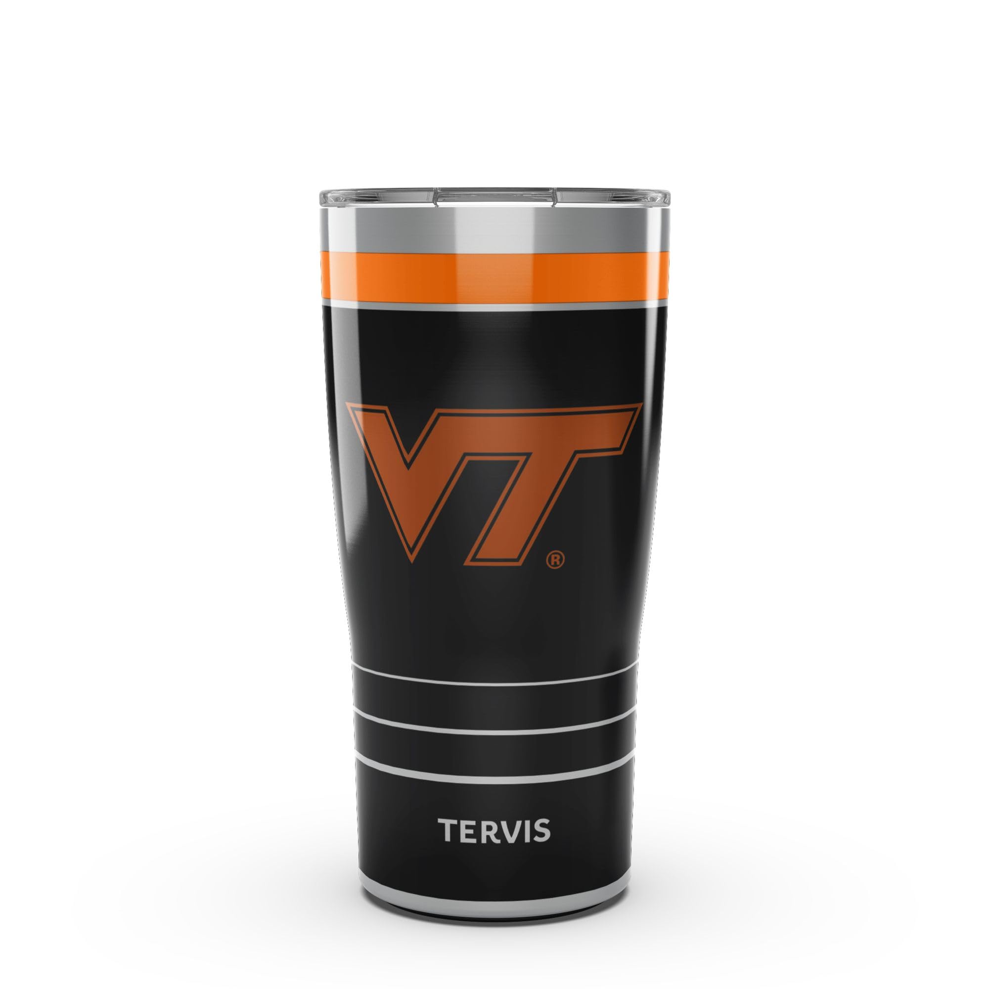 Tervis Traveler Virginia Tech Hokies - Night Game Triple Insulated Tumbler Travel Cup Keeps Drinks Cold & Hot, 20oz, Stainless Steel