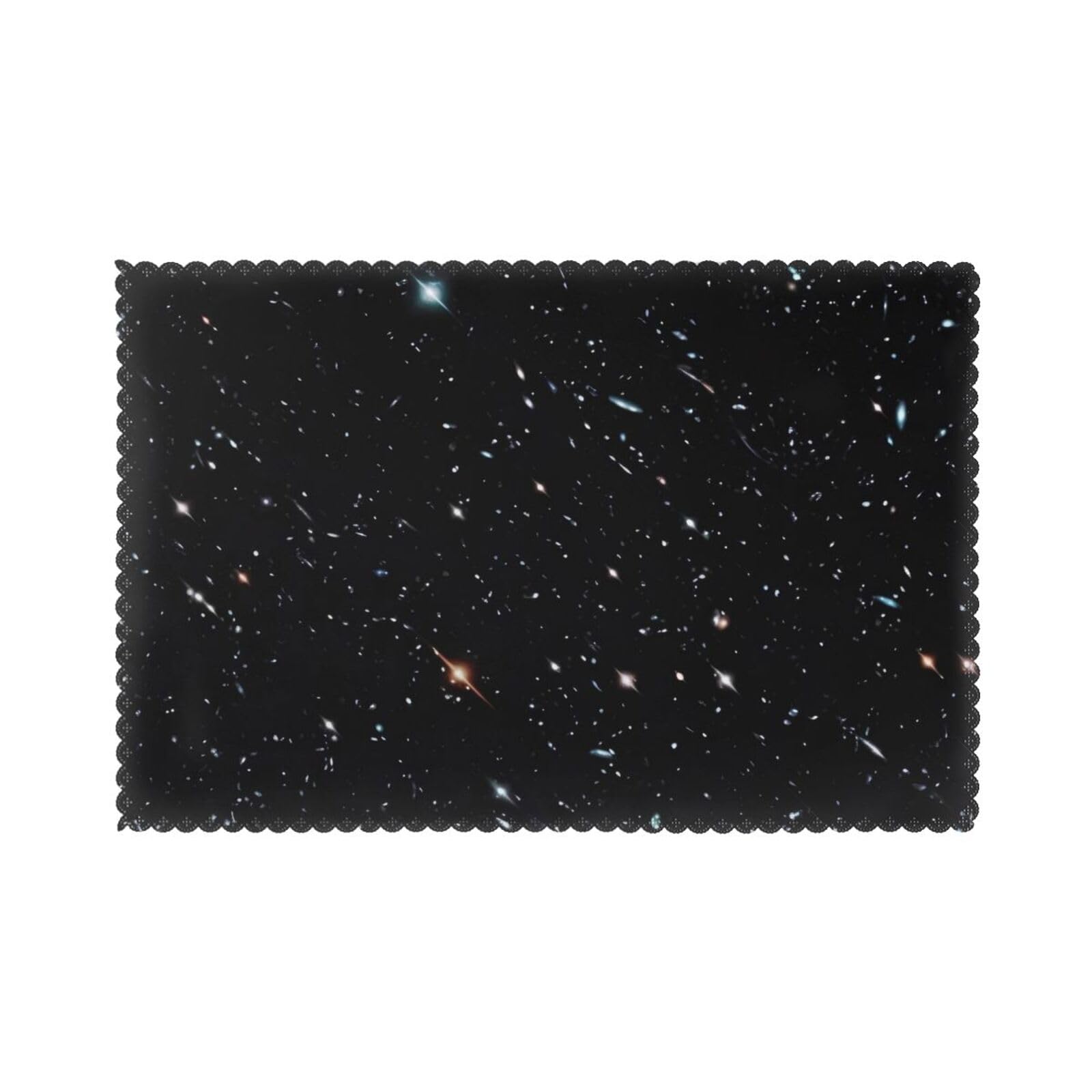 Stylish Black Glitter Placemats For Dining Table Set Of 6 - Anti-Skid, Polyester, Wipe Clean, 12x18in Place Mats For Table Washable For Kitchen, Hotel, And Banquet