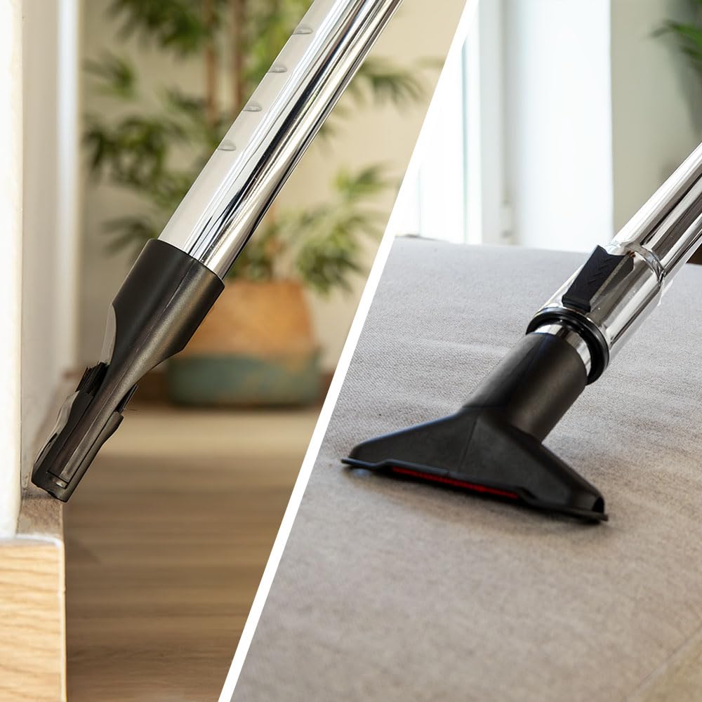 Cecotec Aspirapolvere a Traino senza Sacco Conga Rocksta Cyclonic Plus. 800W, Serbatoio Grande Capacità 2L, Filtro HEPA, Include Tubo Telescopico Metallo Regolabile e Accessori per Mobili e Angoli