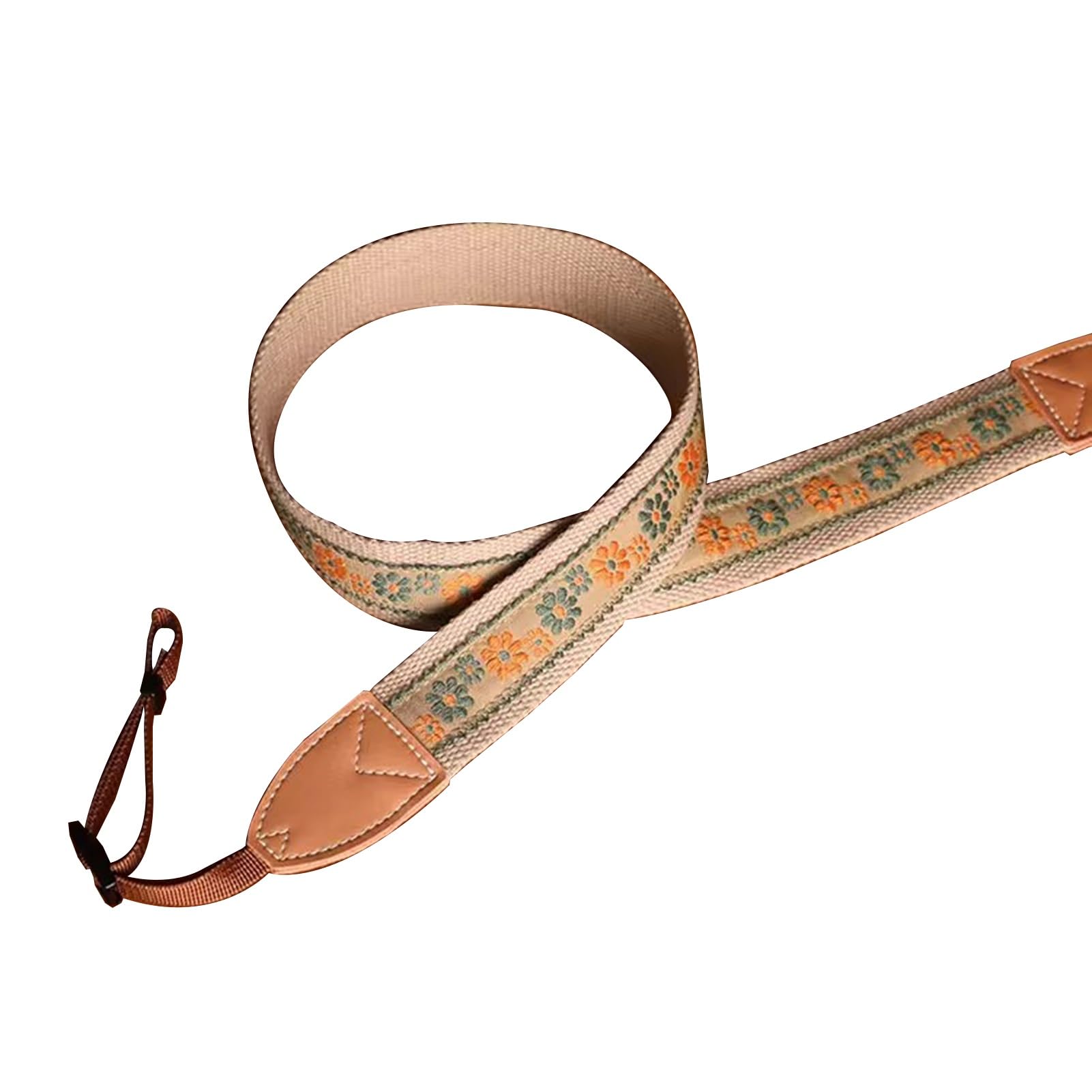 Flyiodfcxv Style1 Camera Strap, Soft For Photographers, Embroidery Camera Neck Strap With Leather Ring, Strong Stitching